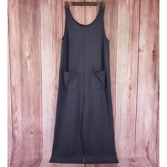 Madewell Pants - NWT Madewell Superbrushed Pull On Jumpsuit Womens Large Fleece Lined Coal MC198